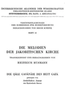 DIE MELODIEN DER JAKOBITISCHEN KIRCHE